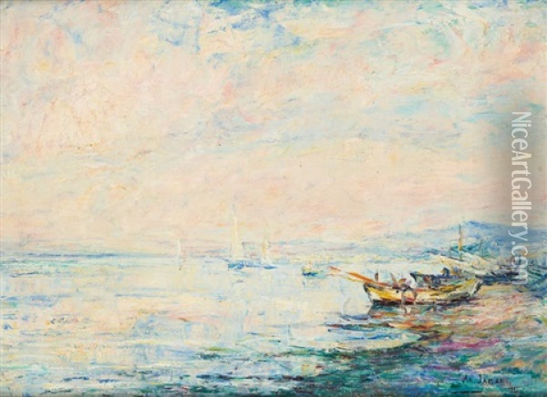 Port De Plaisance Oil Painting - Armand Gustave Gerard Jamar