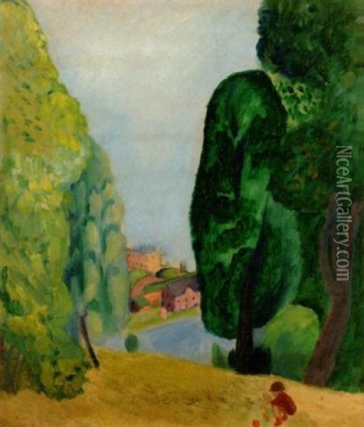 Ivan Leker I Sandhogen Oil Painting - Sigrid (Maria) Hjerten