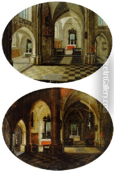 The Interior Of A Church By Day Oil Painting - Peeter Neeffs the Younger