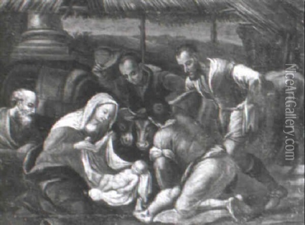 The Adoration Of The Shepherds Oil Painting - Francesco Bassano the Younger