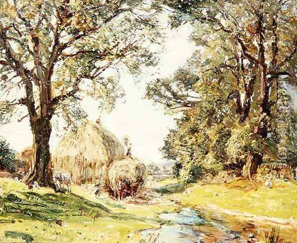 Surrey Landscape Oil Painting - Edmund George Warren