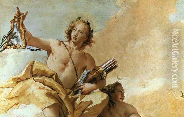 Apollo and Diana 1757 Oil Painting - Giovanni Battista Tiepolo