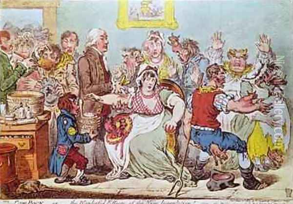 The Cow Pock or the Wonderful Effects of the New Inoculation Oil Painting - James Gillray