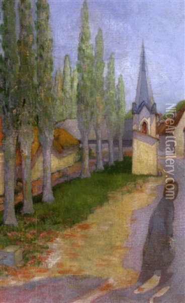 Hommage Au Depart De Gauguin Oil Painting - Louis Georges Eleonor Roy