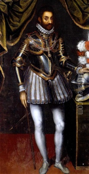 Ritratto Del Duca Emanuele Filiberto Di Savoia Oil Painting - Giacomo Vighi