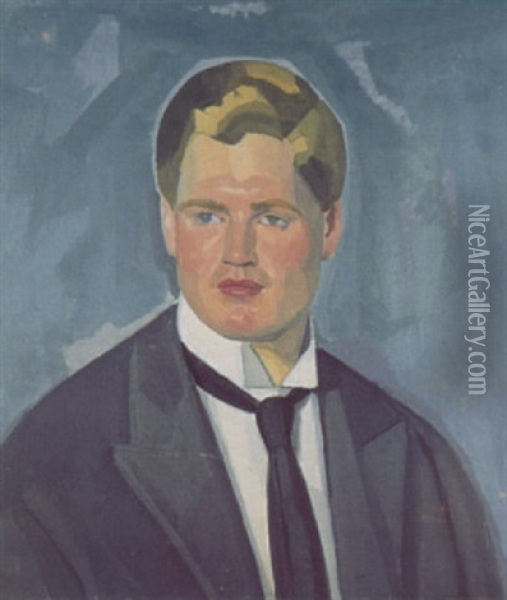 Portrait D'un Jeune Homme Oil Painting -  Marcel-Lenoir (Jules Oury)