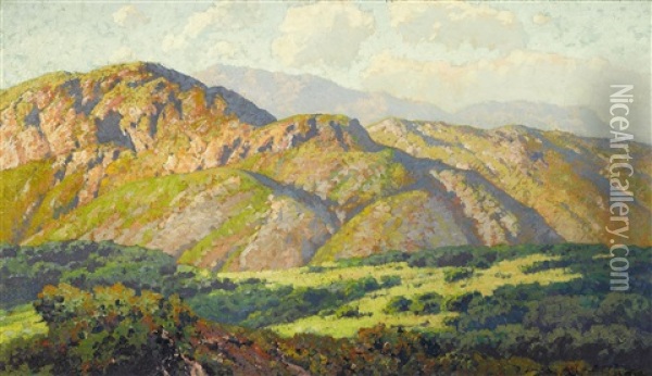 Hills At Lakeside, San Diego Oil Painting - Maurice Braun