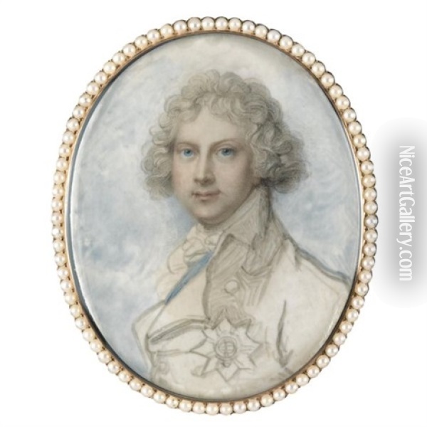 Portrait Of George, Prince Of Wales, Afterwards King George Iv (unfinished Sketch) Oil Painting - Richard Cosway