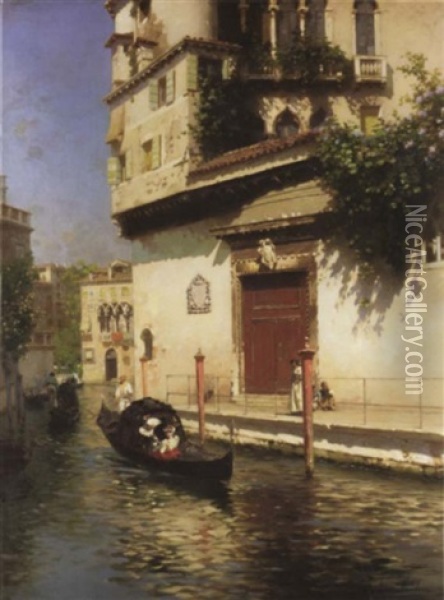 Palazzo Contarini, Venice Oil Painting - Rubens Santoro