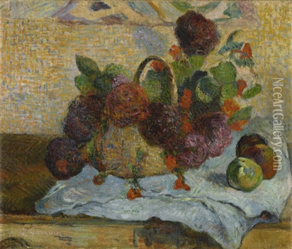 Fleurs Dans Un Panier Oil Painting - Paul Gauguin