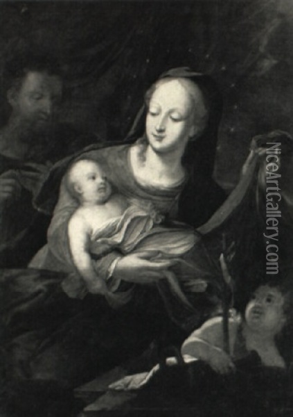 The Holy Family With The Infant Saint John The Baptist Oil Painting - Jakob Karl Stauder