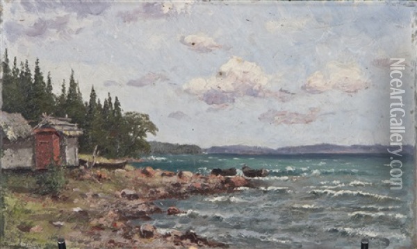 Shorescape, Aland Oil Painting - Ellen Favorin