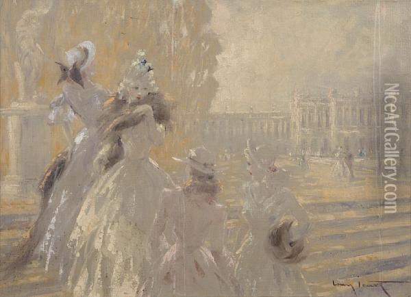 L'automne A Versailles Oil Painting - Louis Icart