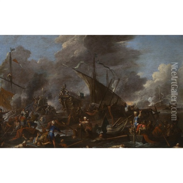 The Battle Of Lepanto Oil Painting - Francesco Simonini