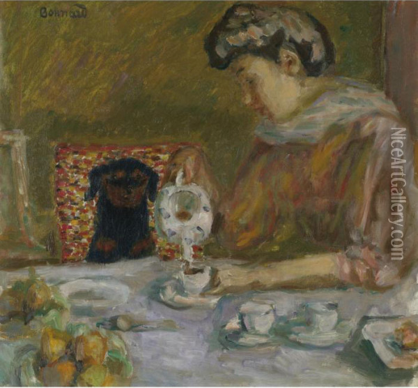 Le Cafe Oil Painting - Pierre Bonnard