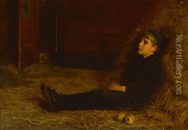 Daydreaming Oil Painting - Oliver Ingraham Lay