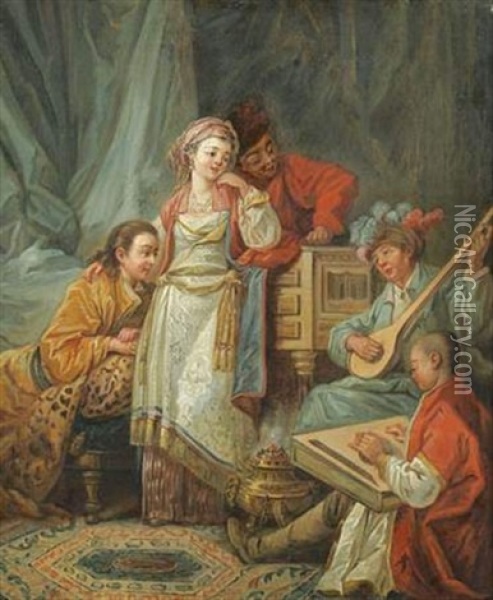 Le Concert Russe Oil Painting - Jean-Baptiste Leprince