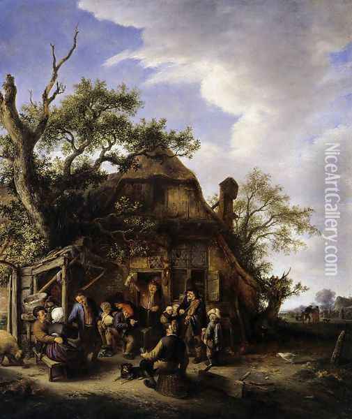 Merry Peasants Oil Painting - Adriaen Jansz. Van Ostade