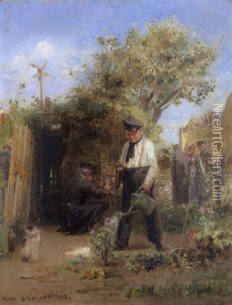 Die Rosenzuchter Oil Painting - Henri Girardet