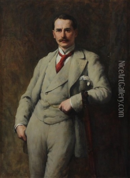 Portarit Of William Frederick Danvers Smith, 2nd Viscount Hambleden Oil Painting - Walter William Ouless