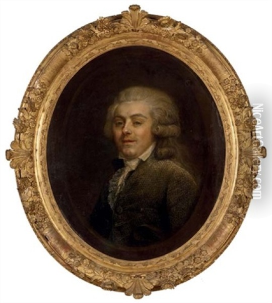 Portrait De Monsieur De Fonbrunes Oil Painting - Henri-Pierre Danloux