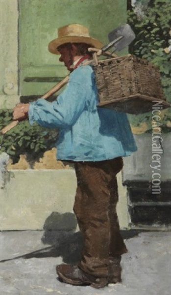 Der Mausefanger Oil Painting - Theodor Volmar