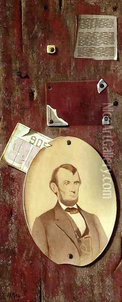 Portrait of Lincoln Oil Painting - John Frederick Peto