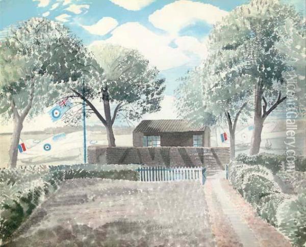 Aerodrome Oil Painting - Eric Ravilious