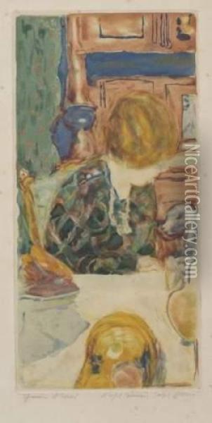 La Femme Au Chien Oil Painting - Pierre Bonnard