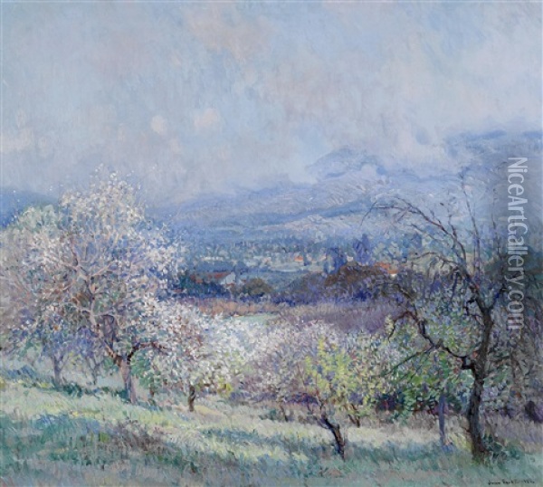 Spring (thought To Be Near Pasadena/la Canada) Oil Painting - John Frost