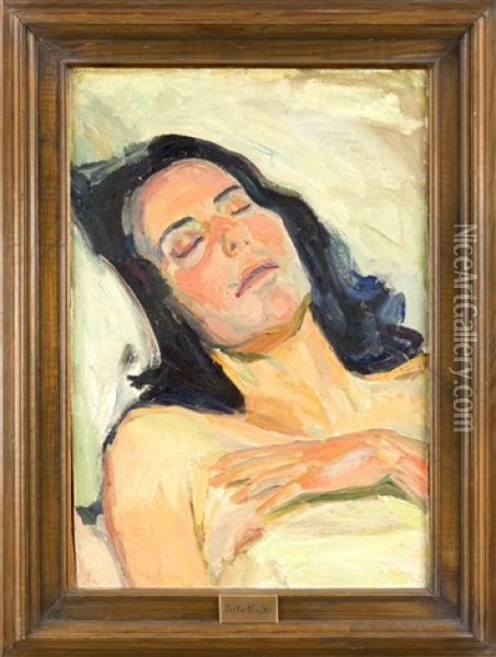 Kleine Schlafende Oil Painting - Fritz Feigler