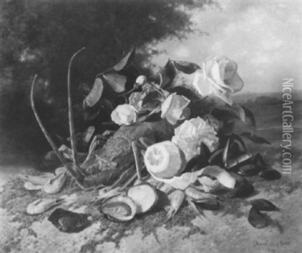 Nature Morte Oil Painting - David Emile Joseph de Noter