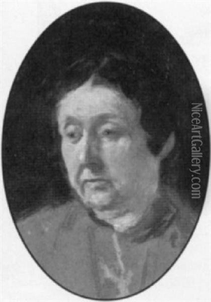 Portrait Of A Woman Oil Painting - Gari Melchers