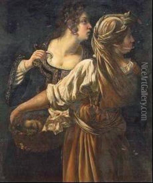 Giuditta E Oloferne Oil Painting - Artemisia Gentileschi