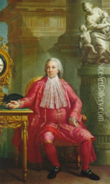 Portrait Of A Gentleman Oil Painting - Bernardino Nocchi