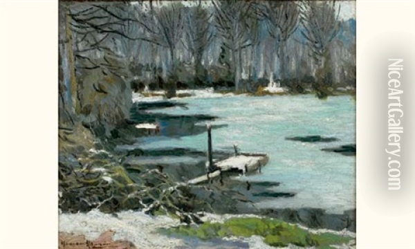 Paysage D'hiver Oil Painting - Alexandre Altmann