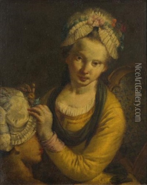 The Milliner Oil Painting - Francesco Zugno the Younger