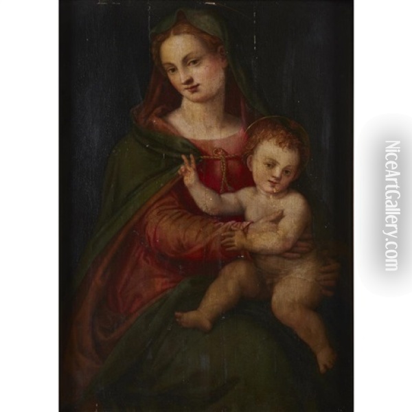 Madonna And Child Oil Painting - Ridolfo del Ghirlandaio