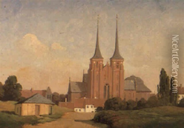 Roskilde Domkirke Oil Painting - Jorgen Roed
