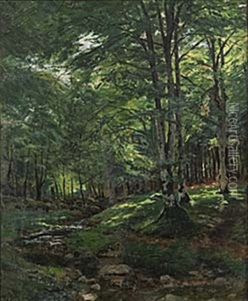 Bokskog, Astorp Oil Painting - Olof Krumlinde