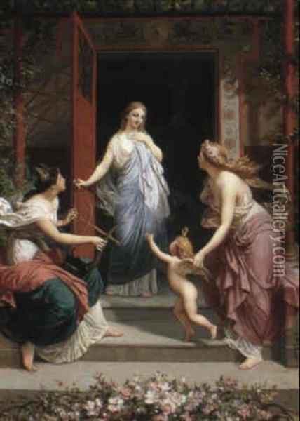 Mythological Scene Oil Painting - Henri Pierre Picou