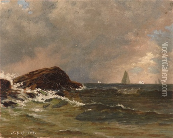 Sailing Off A Rocky Coast Oil Painting - Charles Henry Gifford