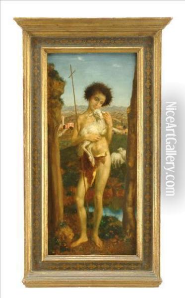 Saint John The Baptist Oil Painting - Theodor Baierl