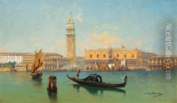 In Venedig Oil Painting - Otto Geleng