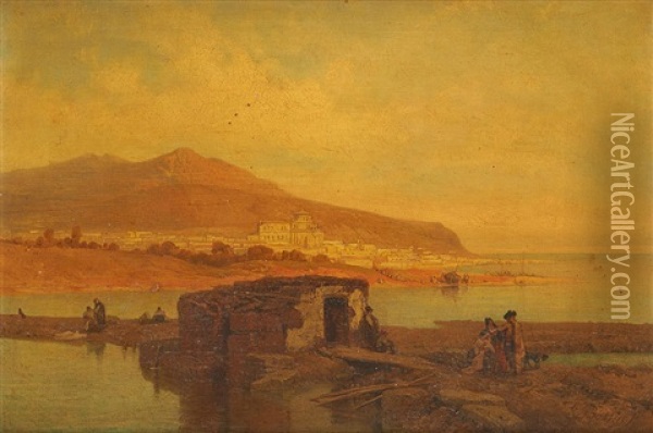 Vue Mediterraneenne Oil Painting - Francois Antoine Bossuet