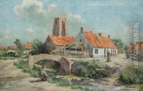 ``lissewege`` Oil Painting - Valerius De Saedeleer