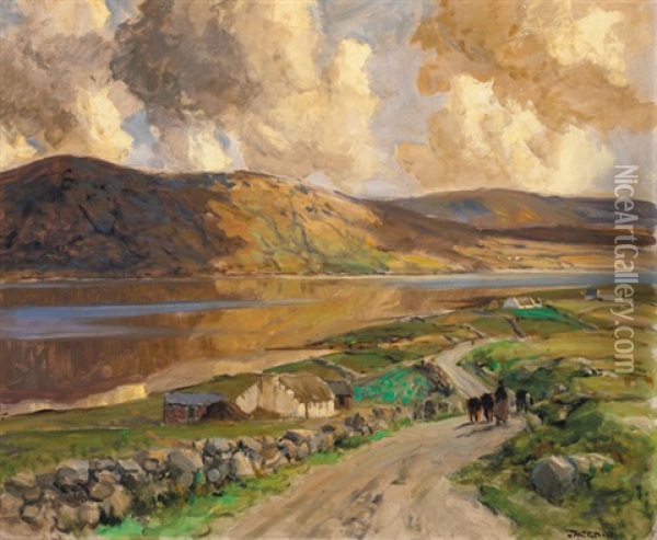 Loch Dunlewy, County Donegal Oil Painting - James Humbert Craig