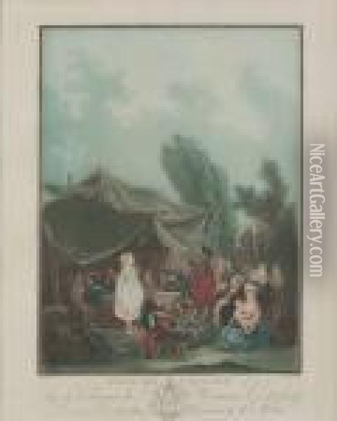 Noce De Village Oil Painting - Charles-Melchior Descourtis