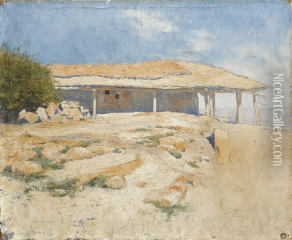 Maison De Guet En Kabylie Oil Painting - Louis Maurice Boutet de Monvel