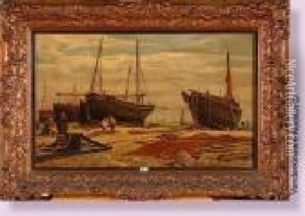 Le Chantier Naval Anime Oil Painting - Auguste Henri Musin